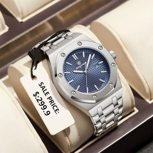 Luxury Grid Dial Quartz Watch