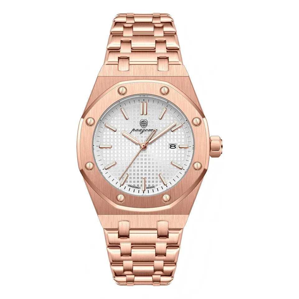 Luxury Grid Dial Quartz Watch