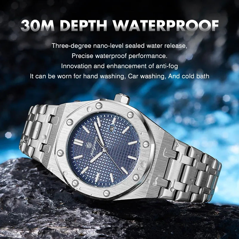 Luxury Grid Dial Quartz Watch