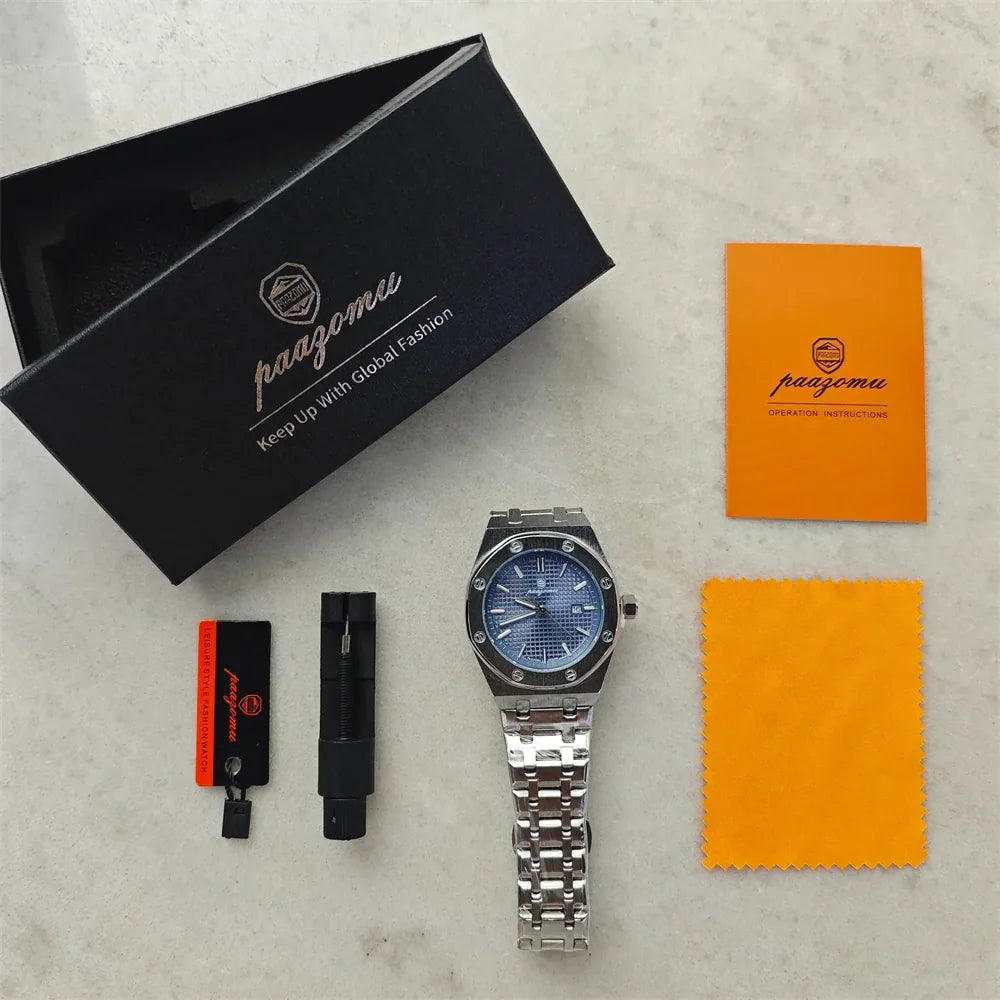 Luxury Grid Dial Quartz Watch